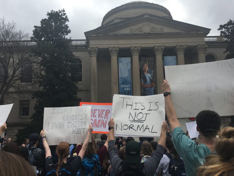 Community members attend gun violence protest on UNC campus