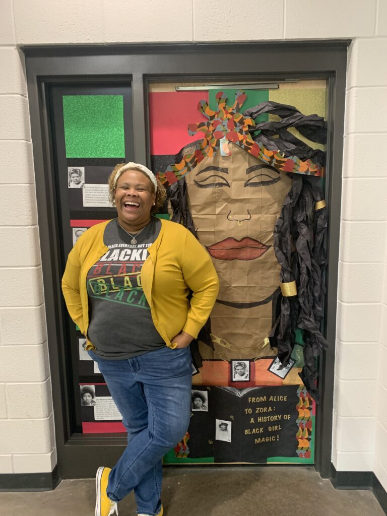 Teachers honor the accomplishments of notable Black Americans with their classroom doors