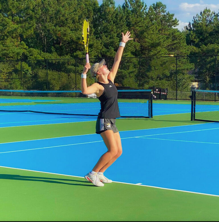 Women’s tennis team finishes with winning record, takes third in conference 