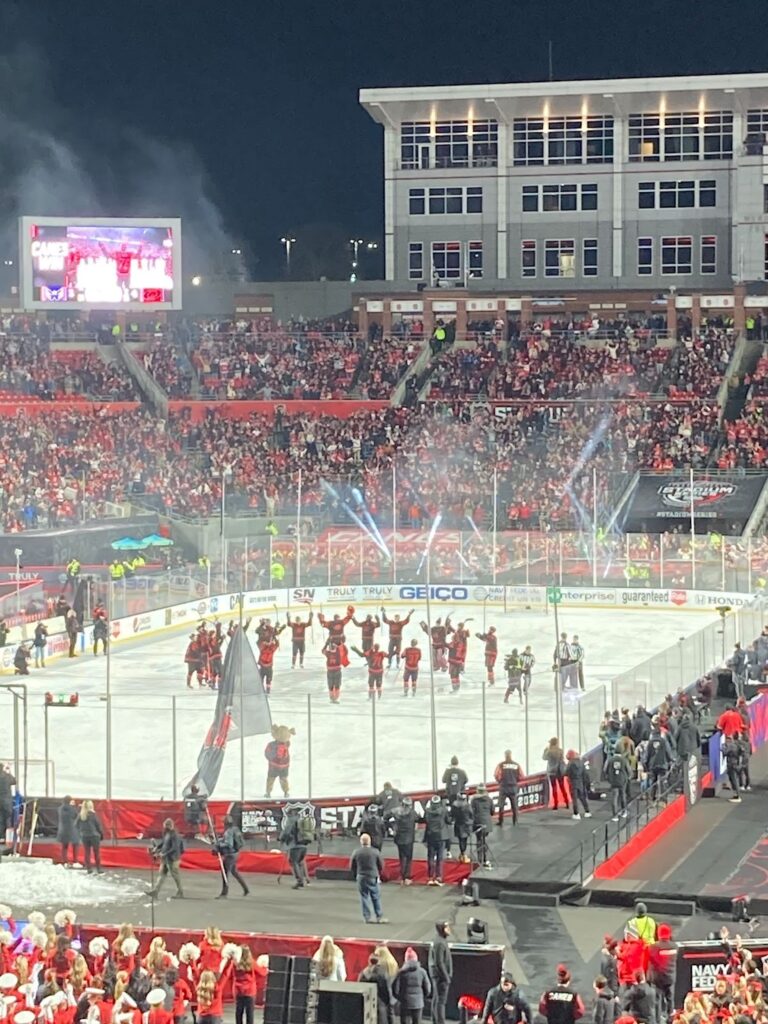 Hurricanes triumph in first-ever outdoor NHL game in Raleigh