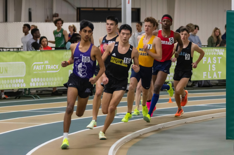 Indoor track team competes in state championship meet; many athletes set personal records throughout season